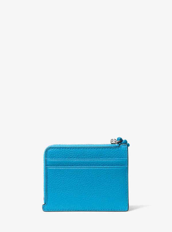 Michael Kors Jet Set Small Pebbled Leather Card Case Wristlet