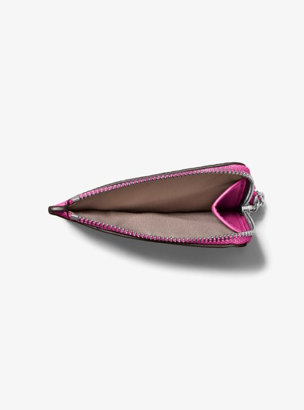 Michael Kors Jet Set Small Pebbled Leather Card Case Wristlet