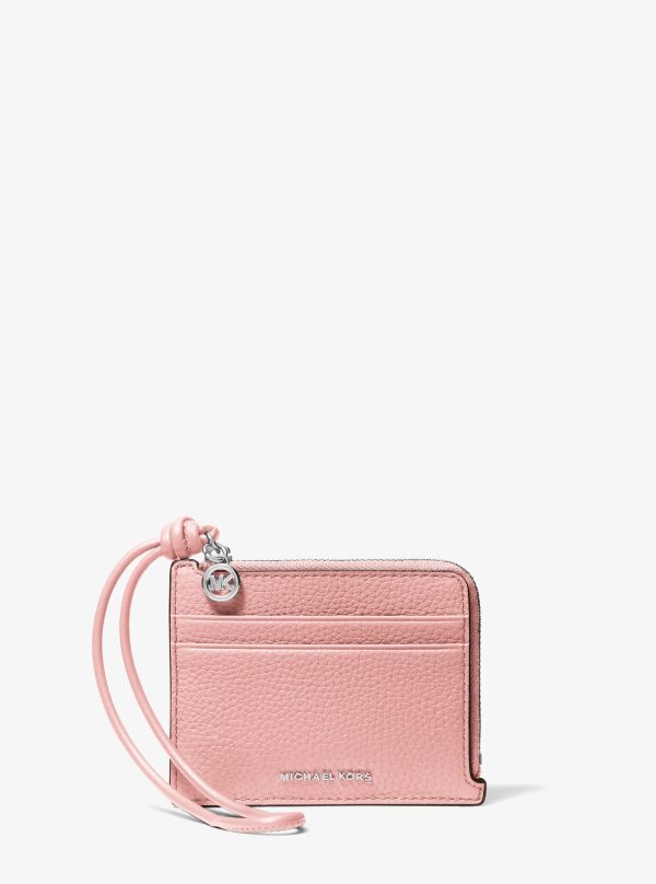 Michael Kors Jet Set Small Pebbled Leather Card Case Wristlet
