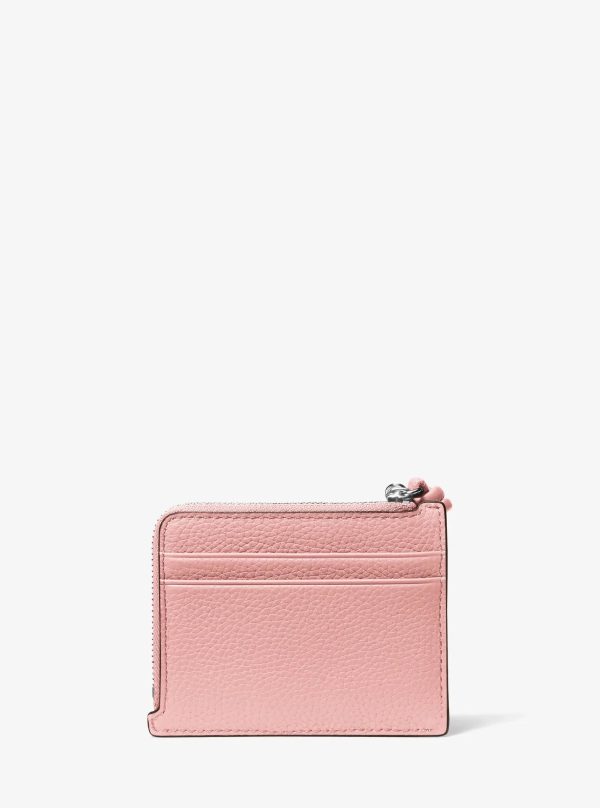 Michael Kors Jet Set Small Pebbled Leather Card Case Wristlet