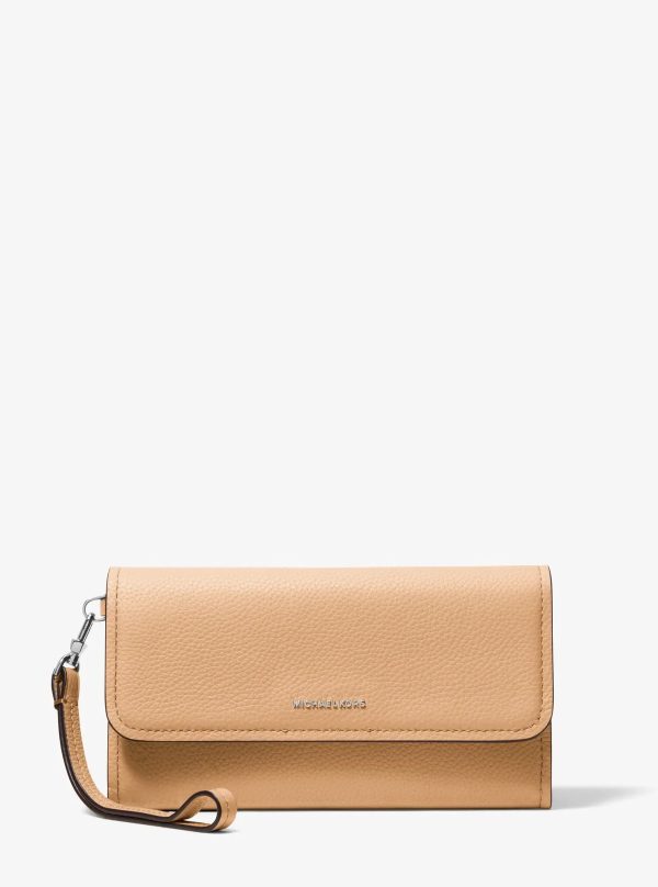 Michael Kors Jet Set Medium Pebbled Leather Convertible Wristlet