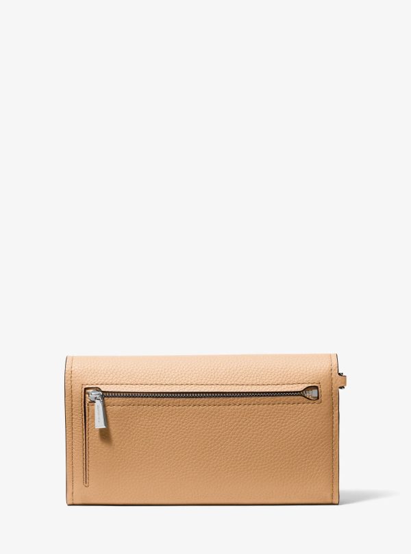 Michael Kors Jet Set Medium Pebbled Leather Convertible Wristlet