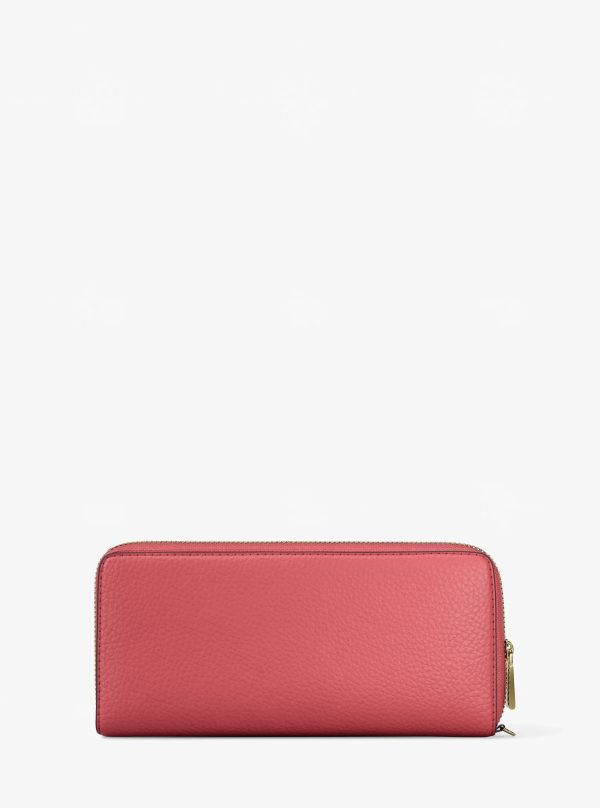 Michael Kors Jet Set Travel Large Pebbled Leather Continental Wallet