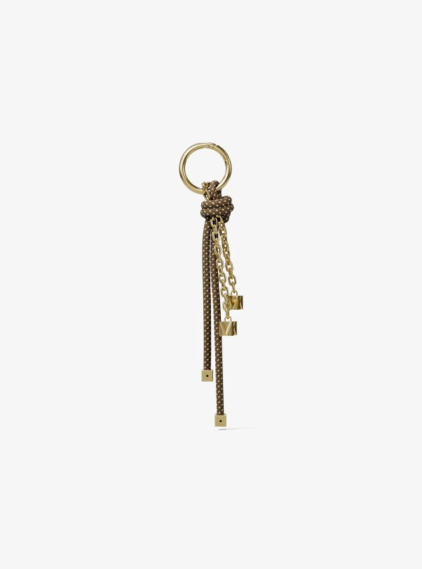 Michael Kors Gold-Tone and Speckled Cord Bag Charm