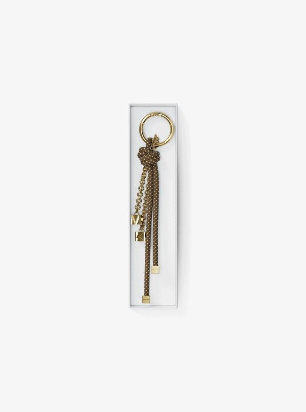 Michael Kors Gold-Tone and Speckled Cord Bag Charm