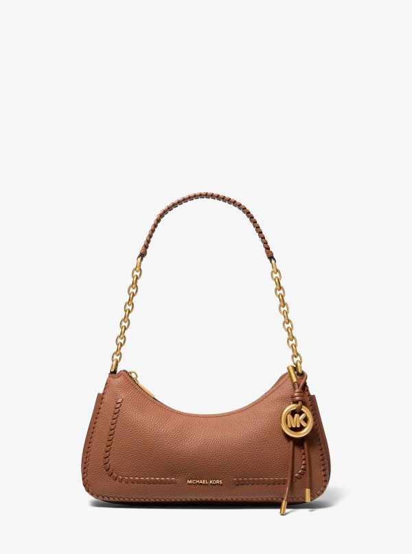 Michael Kors Nolita Medium Whipstitched Pebbled Leather Chain Pochette
