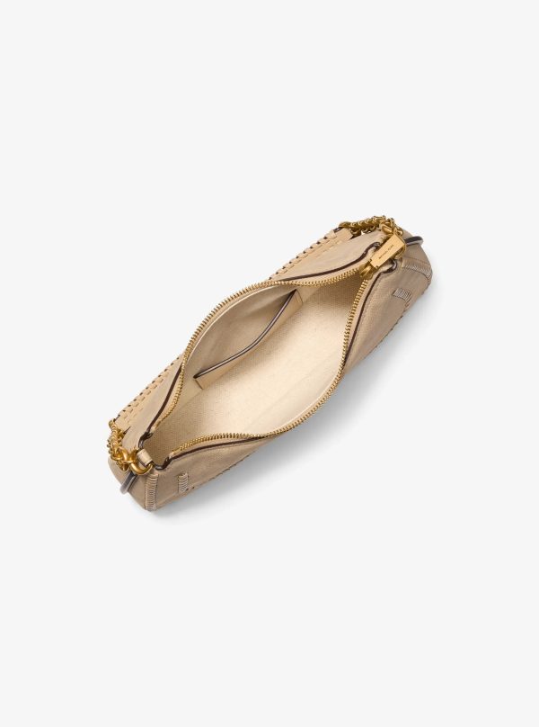 Michael Kors Nolita Medium Pebbled Leather Chain Pochette