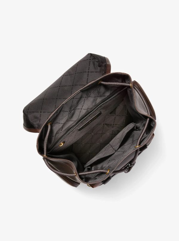 Michael Kors Hudson Burnished Leather Backpack