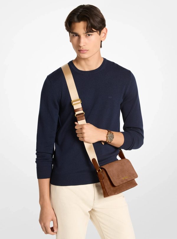 Michael Kors Hudson Mini Suede Messenger Bag