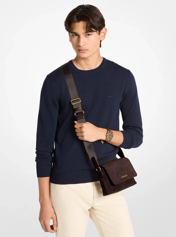 Michael Kors Hudson Mini Suede Messenger Bag