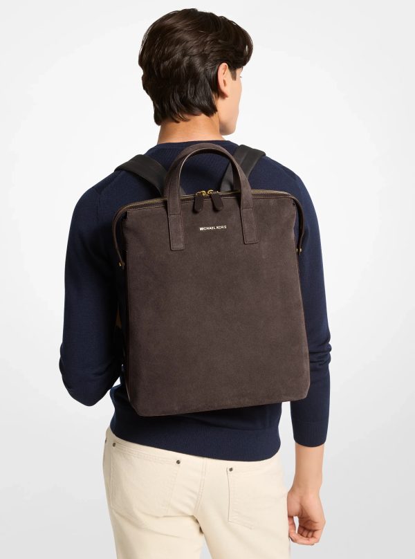 Michael Kors Nicholas Suede Convertible Backpack