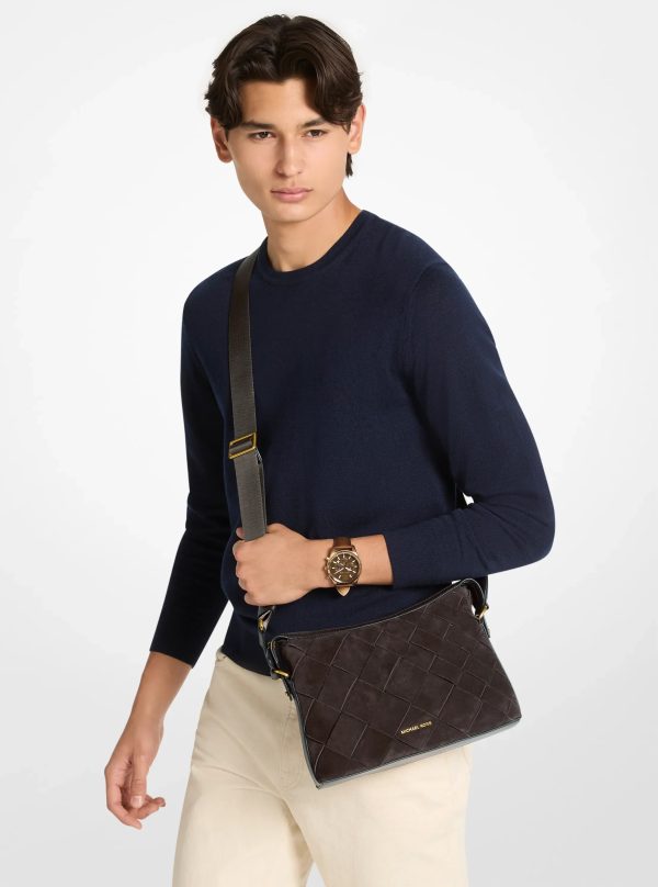 Michael Kors Nicholas Suede Crossbody Messenger
