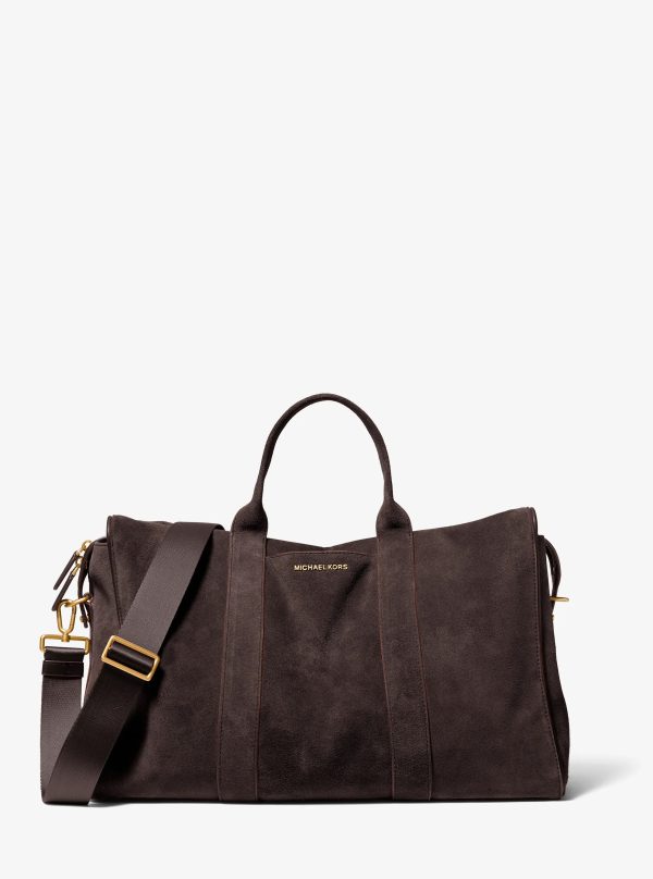 Michael Kors Nicholas Medium Suede Slouch Duffel Bag