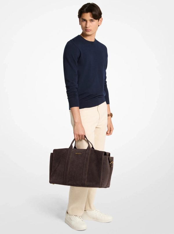 Michael Kors Nicholas Medium Suede Slouch Duffel Bag