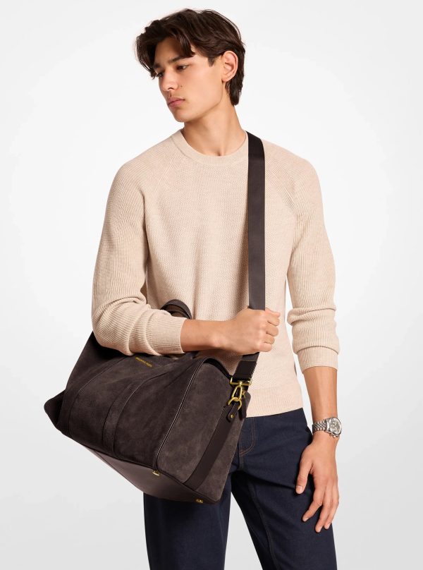Michael Kors Nicholas Medium Suede Slouch Duffel Bag
