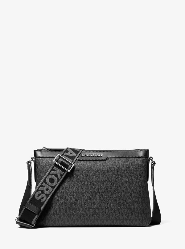 Michael Kors Hudson Signature Logo Messenger Bag