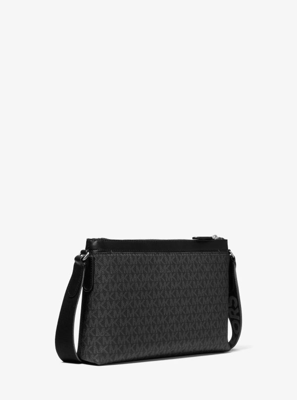 Michael Kors Hudson Signature Logo Messenger Bag