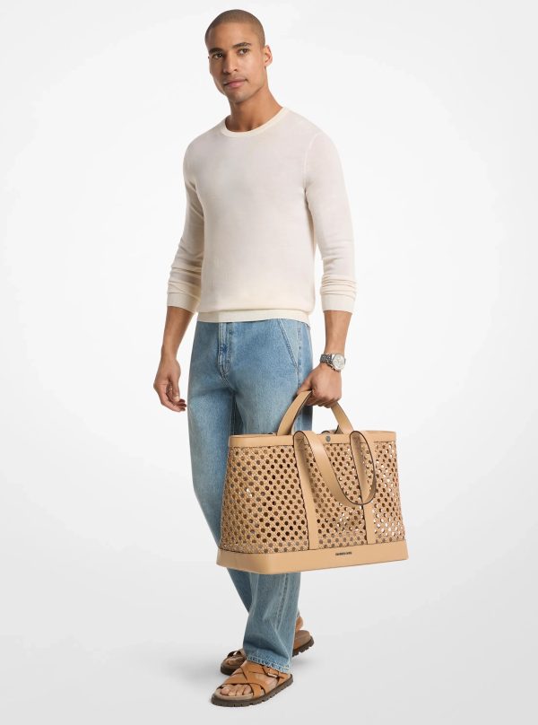 Michael Kors Whitley Medium Hand-Woven Tote Bag
