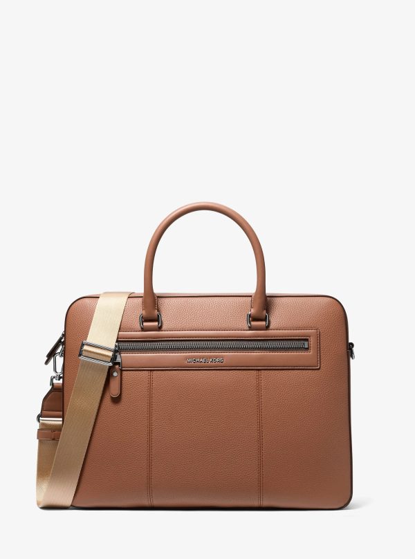 Michael Kors Jet Set Pebbled Leather Briefcase