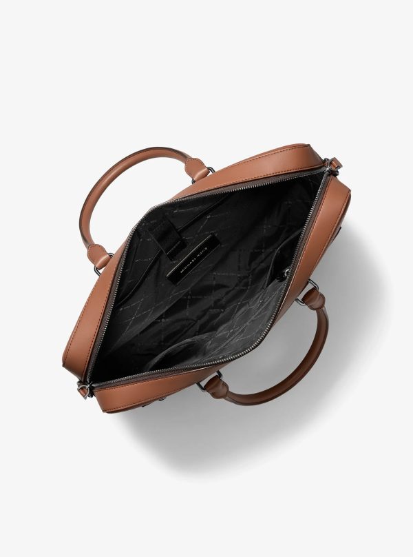 Michael Kors Jet Set Pebbled Leather Briefcase