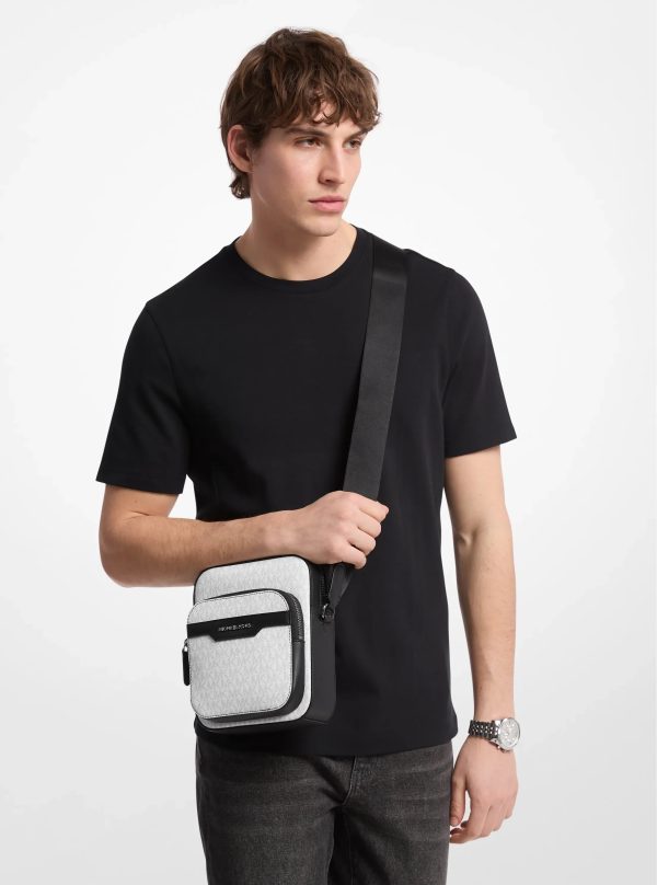Michael Kors Hudson Mini Signature Logo Flight Bag