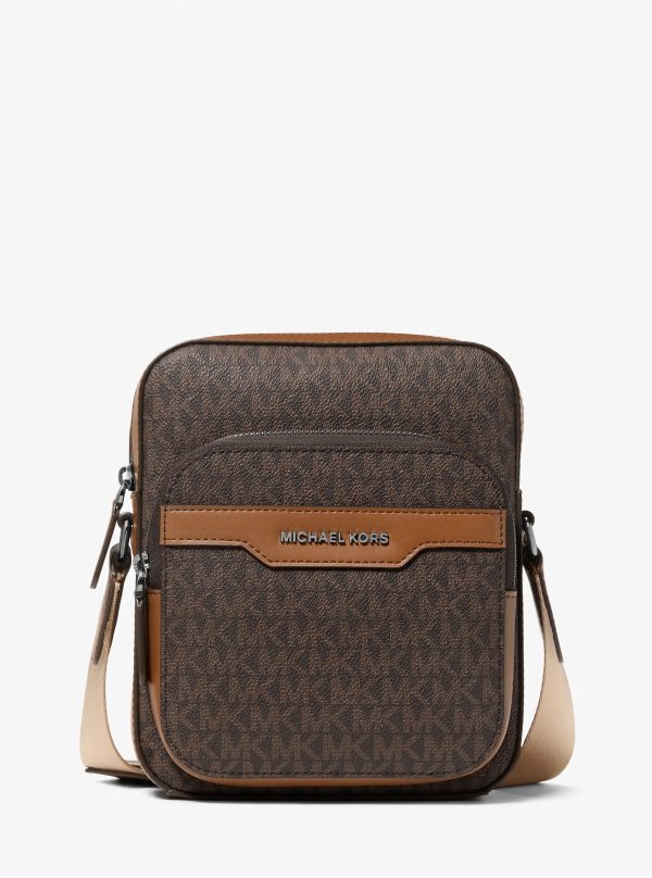 Michael Kors Hudson Mini Signature Logo Flight Bag