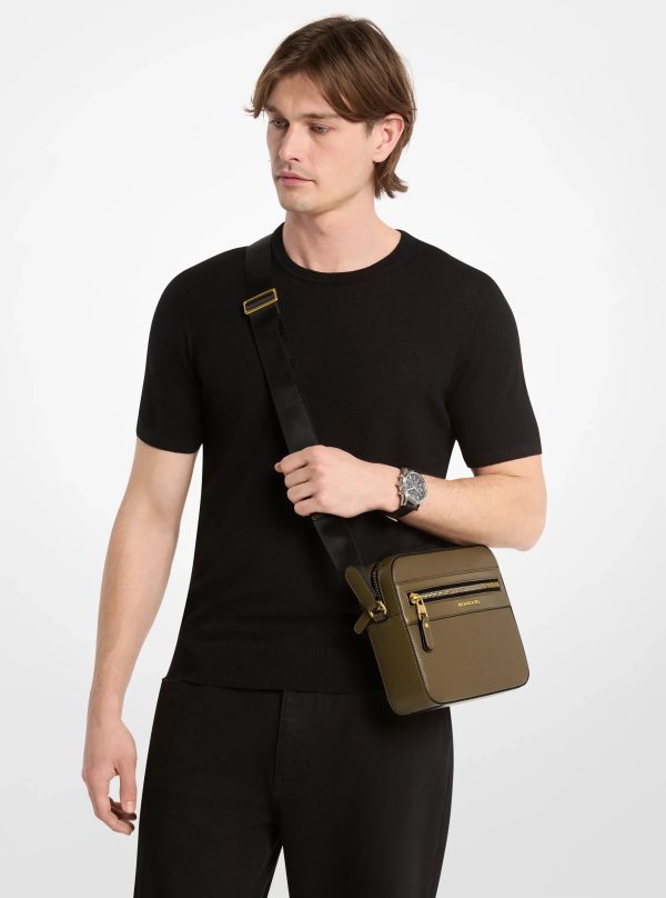 Michael Kors Jet Set Pebbled Leather Crossbody Bag