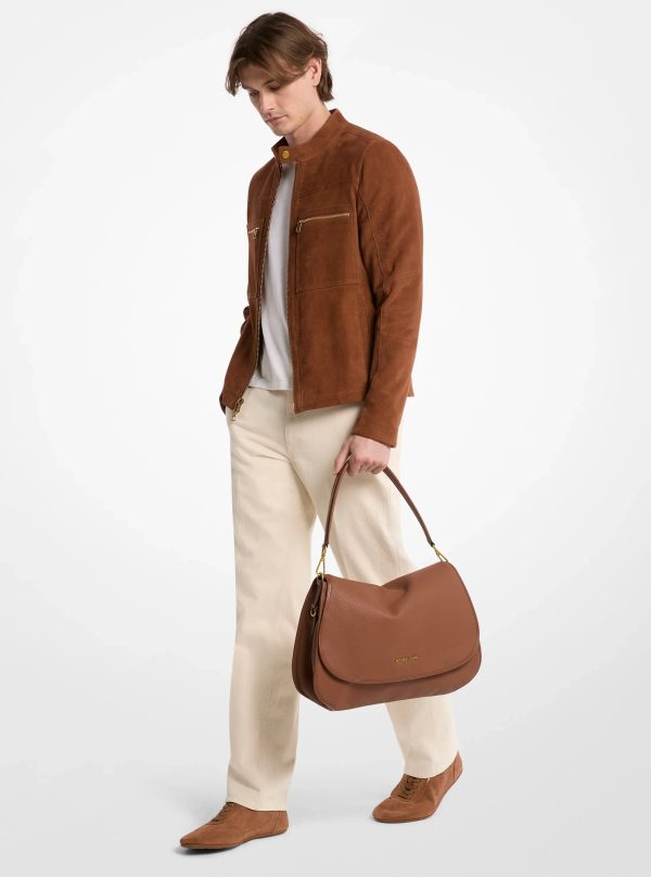 Michael Kors Holmes Extra-Large Pebbled Leather Convertible Messenger Bag
