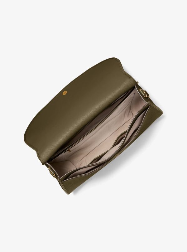 Michael Kors Holmes Extra-Large Pebbled Leather Convertible Messenger Bag