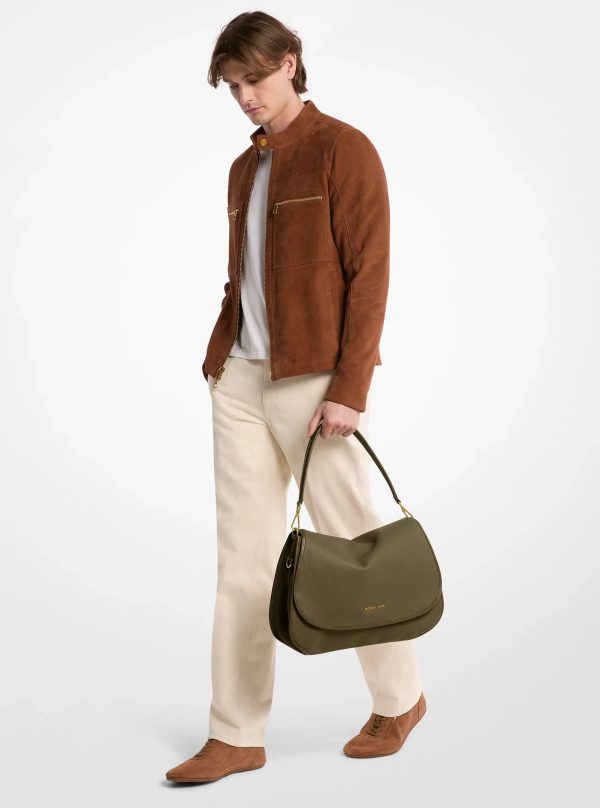 Michael Kors Holmes Extra-Large Pebbled Leather Convertible Messenger Bag