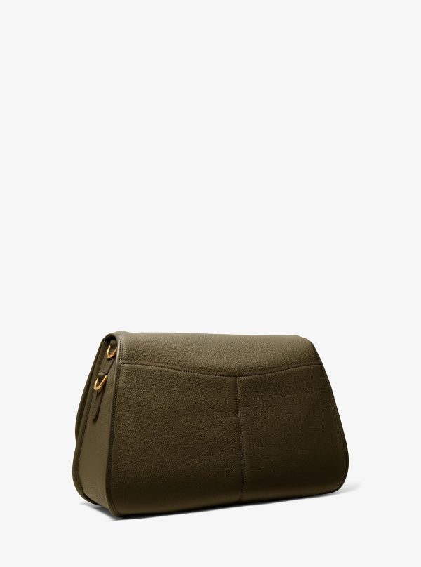 Michael Kors Holmes Extra-Large Pebbled Leather Convertible Messenger Bag