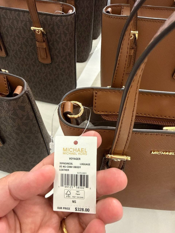 Michael Kors Voyager Extra-Small Leather Convertible Crossbody Bag Luggage - Preorder