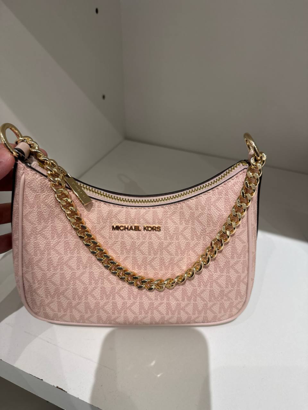 Michael Kors Jet Set Small Signature Logo Convertible Crossbody Bag Powder Blush - Preorder