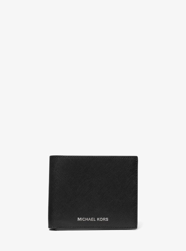 Michael Kors Varick Saffiano Leather Billfold Wallet With Passcase