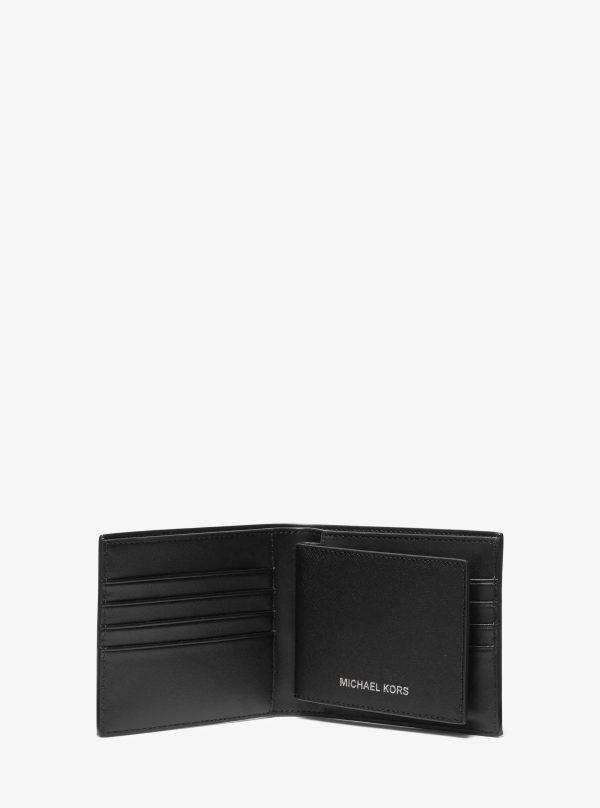 Michael Kors Varick Saffiano Leather Billfold Wallet With Passcase