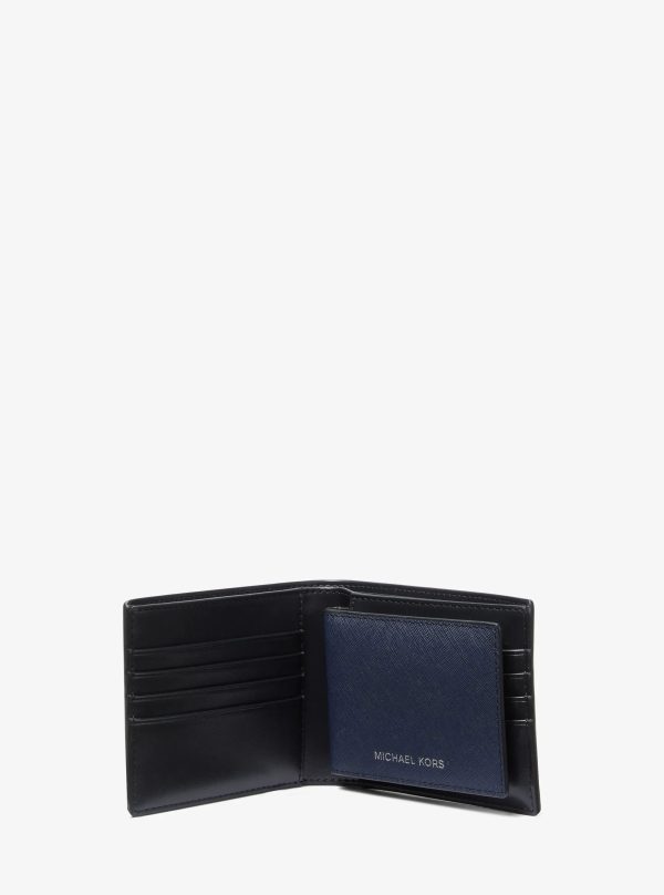 Michael Kors Varick Saffiano Leather Billfold Wallet With Passcase