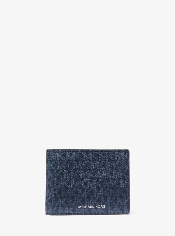 Michael Kors Harrison Logo Billfold Wallet With Passcase