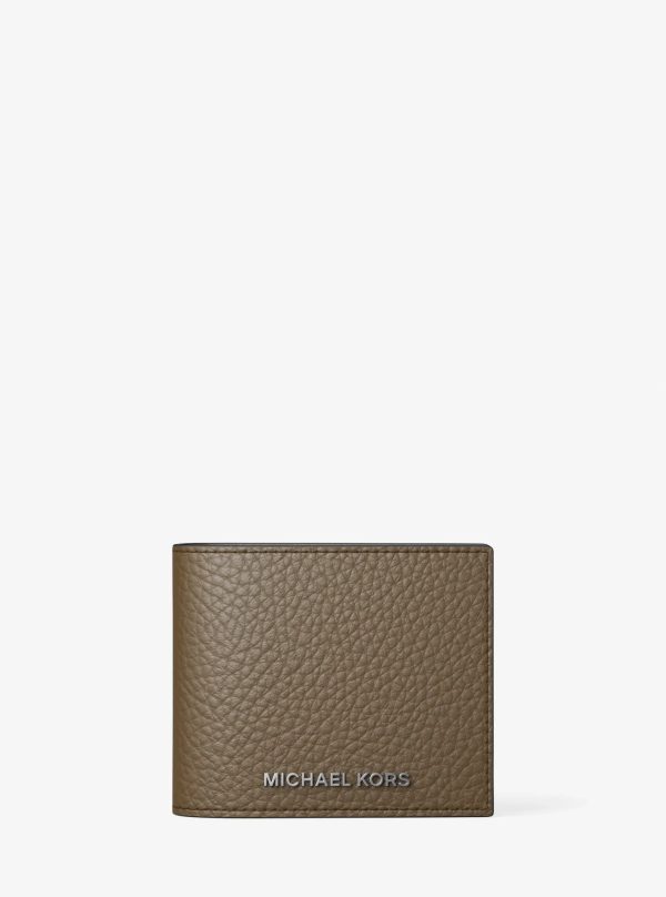 Michael Kors Hudson Pebbled Leather Billfold Wallet