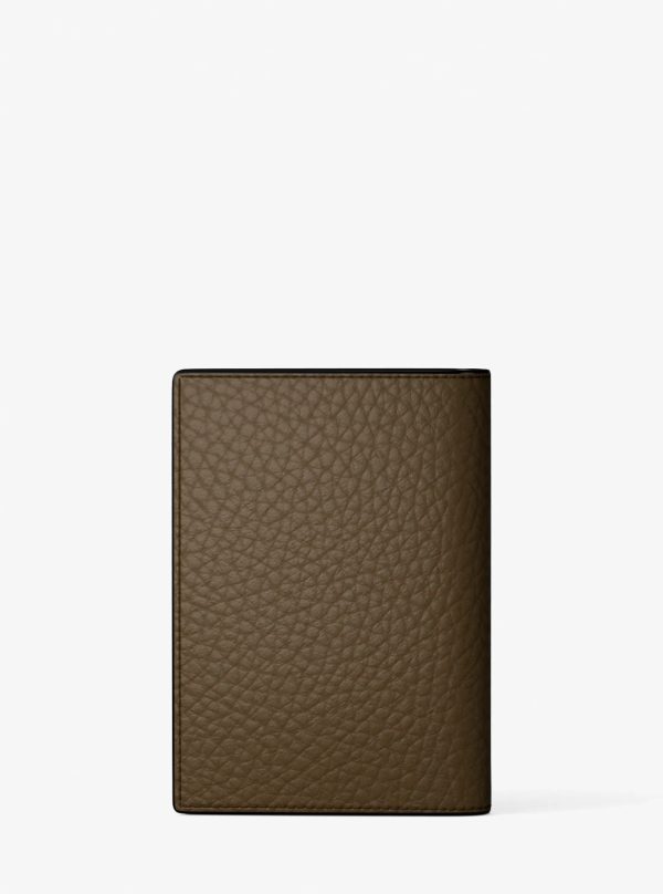 Michael Kors Hudson Pebbled Leather Folio Card Case