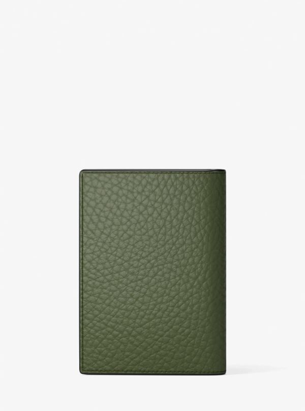 Michael Kors Hudson Pebbled Leather Folio Card Case
