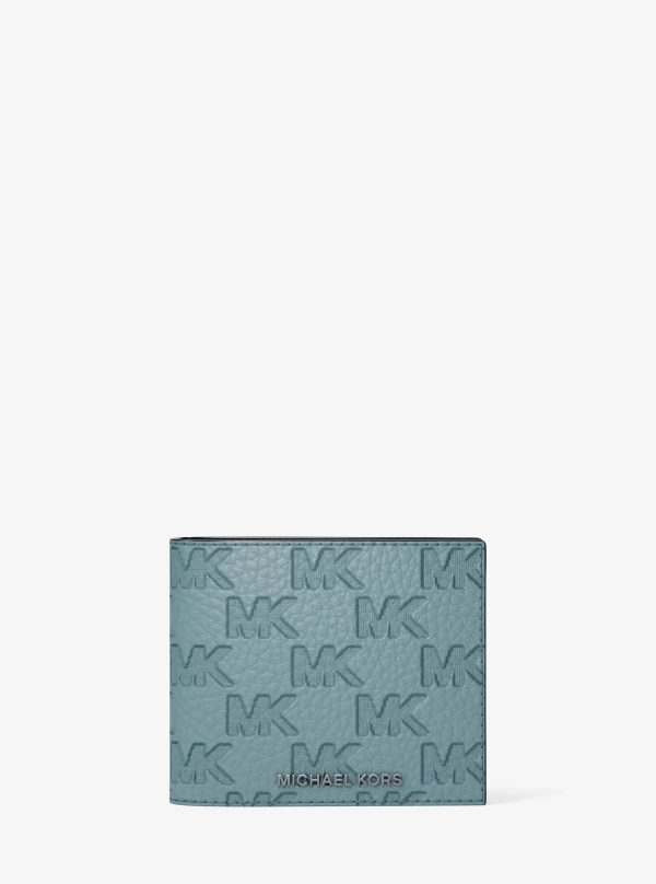 Michael Kors Hudson Logo Embossed Leather Billfold Wallet and Passcase