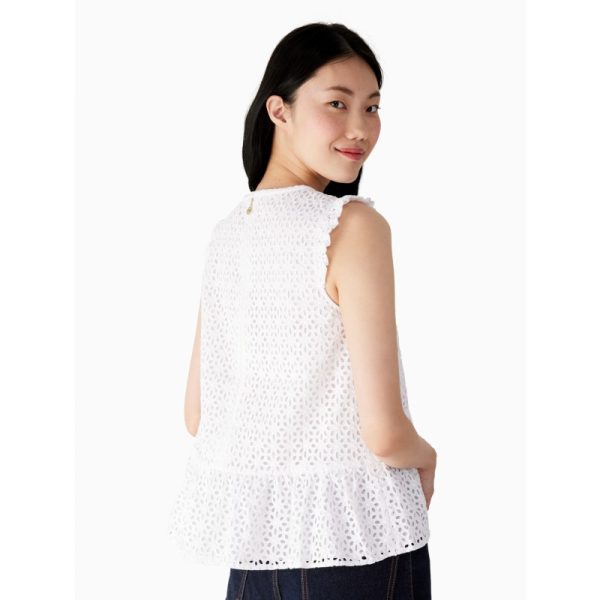 Kate Spade Eyelet Flounce Top - Preorder