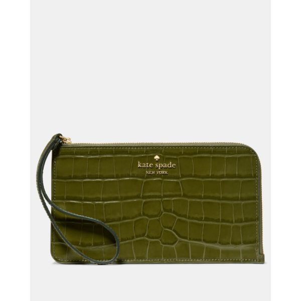 Kate Spade Lucy Croc Embossed Wristlet - Preorder