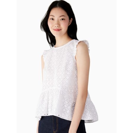 Kate Spade Eyelet Flounce Top - Preorder
