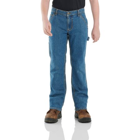 Carhartt Boys' Denim Dungaree Pant (Child/Youth)