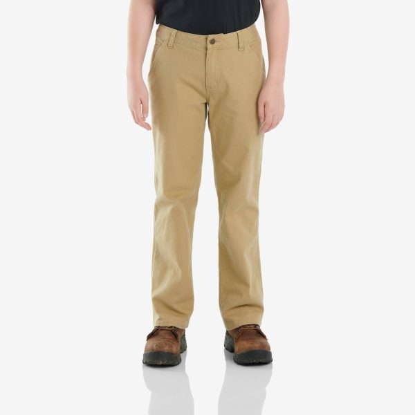 Carhartt Boys' Rugged Flex® Loose Fit Canvas Utility Boot-Cut Work Pant (Child/Youth)
