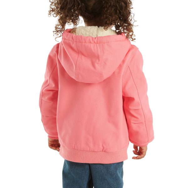 Carhartt Girls' Zip Front Canvas Insulated Hooded Active Jac (Baby/Toddler)