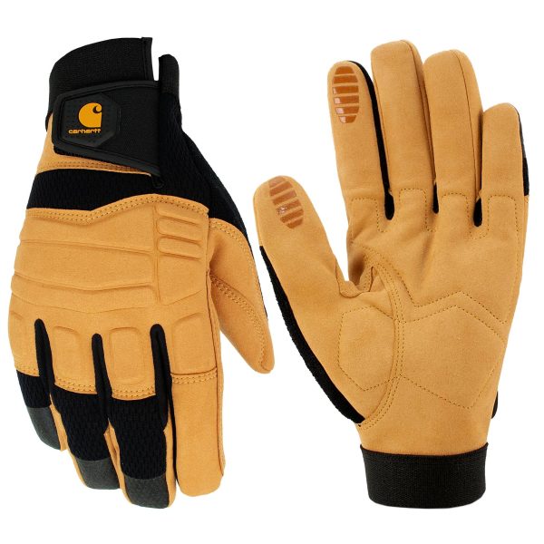 Carhartt Synthetic Leather High Dexterity Molded Knuckle Secure Cuff Glove