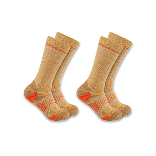 Carhartt Midweight Synthetic-Wool Blend Boot Sock 2-Pack