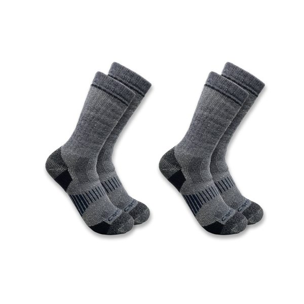 Carhartt Midweight Synthetic-Wool Blend Boot Sock 2-Pack